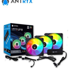 COOLER ARGB ANTRYX LYNK FAN LF120 BLACK, 120 x3, MODULAR, C/CONTROLADOR